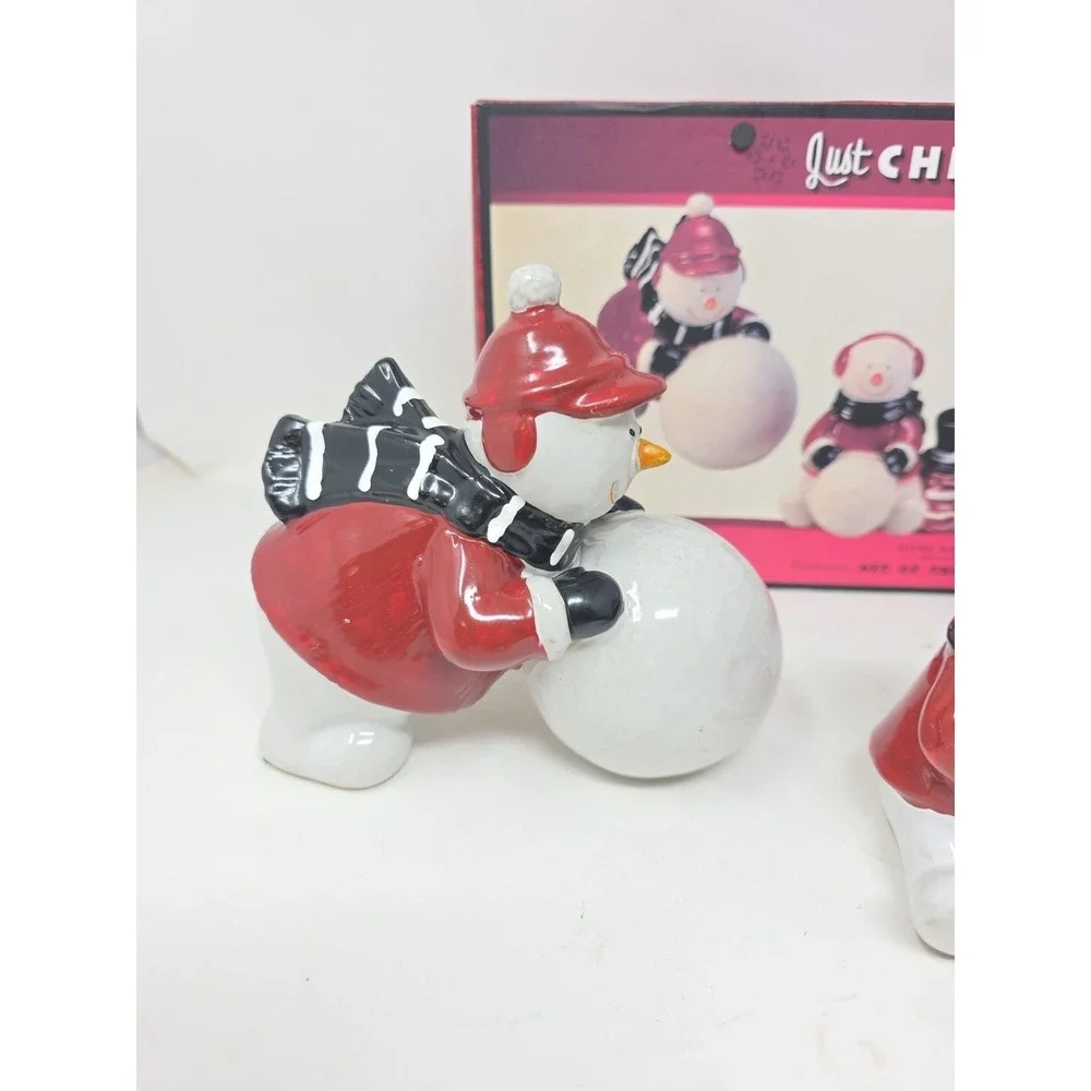 3 Snowmen Figurines Just Chillin Cracker Barrel Country Store Ceramic 6
